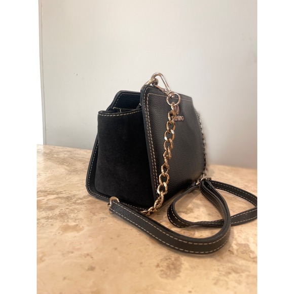 Valentino Black Leather Crossbody Chain Strap Shoulder Bag - Picture 3 of 6